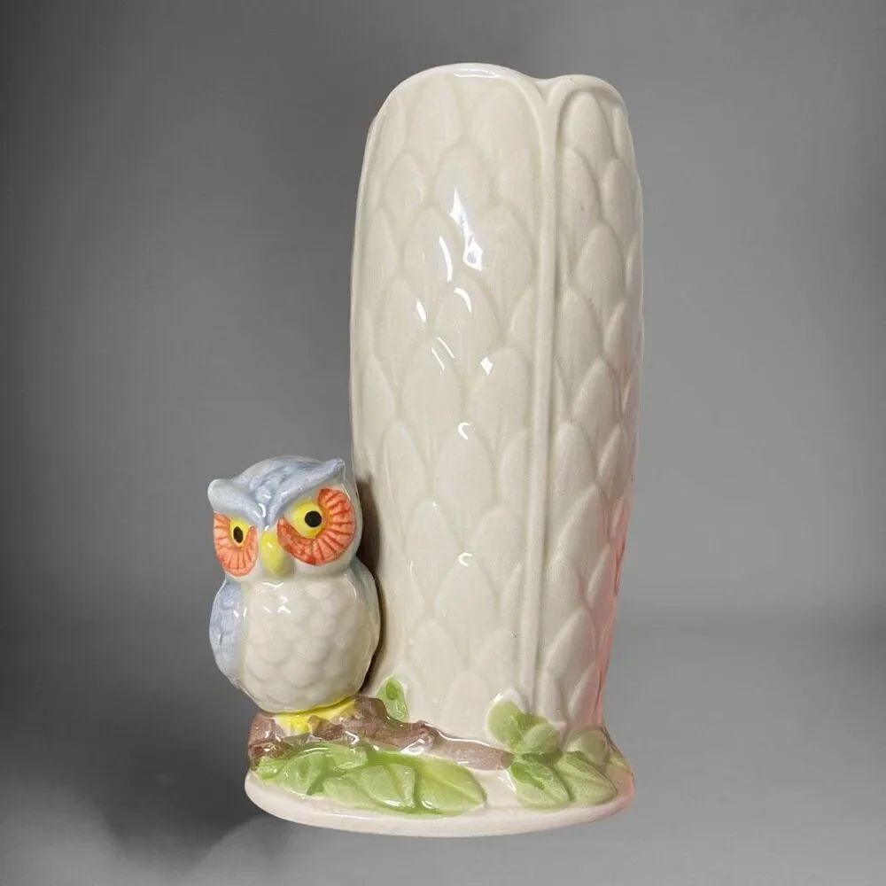 Vintage Takahashi owl vase